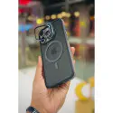 Case Pro Magsafe Magnetic Camera Glass Protector Stand Case for iPhone