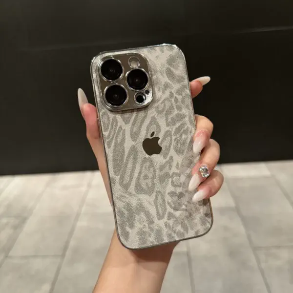 Luxe Leopard Glitter Case for iphone