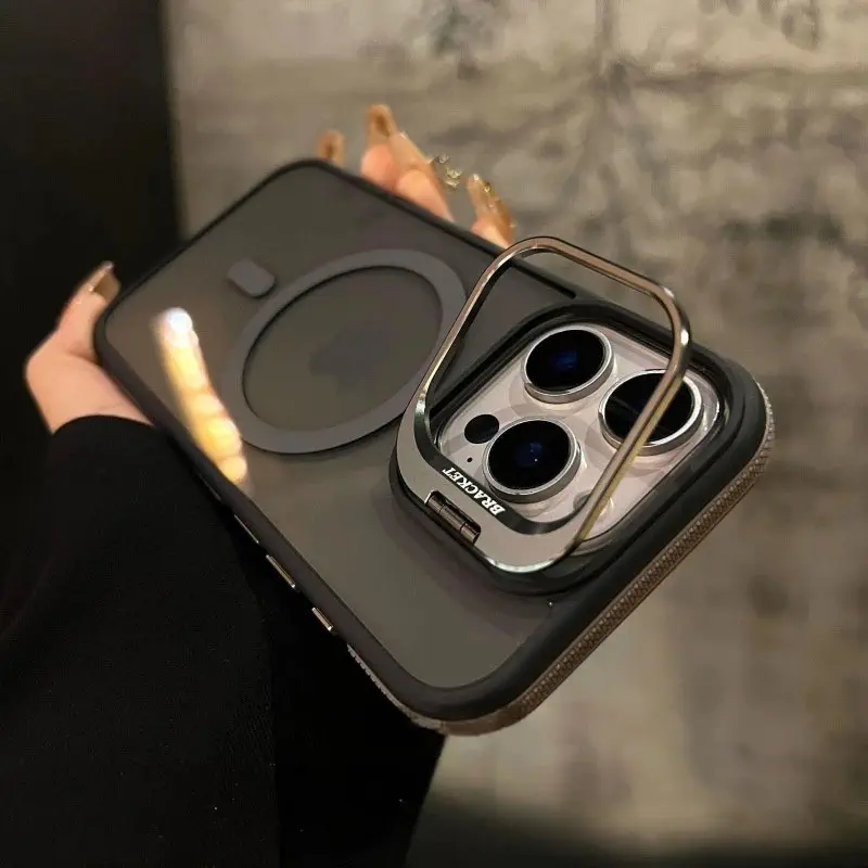 New Camera Stand Metal Case for iPhone