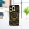 RMO Brand Luxury Carbon Fiber Kickstand Magsafe Case For Iphone 12 To 17 Pro Max