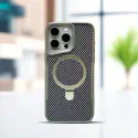 RMO Brand Luxury Carbon Fiber Kickstand Magsafe Case For Iphone 12 To 17 Pro Max
