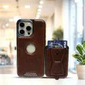 RMBMAX Premium PU leather Magsafe hard case with magnetic card holder Case For Iphone