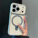 Magnetic Charging Ring Stander Full Cover Hybrid Anti-Slip Hard PC Soft TPU Phone Case for iPhone