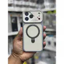 Magnetic Charging Ring Stander Full Cover Hybrid Anti-Slip Hard PC Soft TPU Phone Case for iPhone
