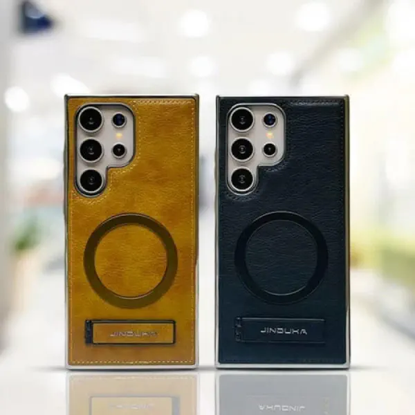  Jinduka Brand Suitable High-End Business Leather Magnetic Kickstand Protective Case For Samsung Galaxy S25 S24 S23 S22 Ultra  