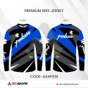 Pulsar Blue Full Sleeve Four Part Sublimation Print For Bike T-Shirt-AS4P018