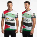 Free Palestine Islamic Four Part Half Sleeve Sublimation Print T- Shirt FP01