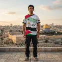 Free Palestine Islamic Four Part Half Sleeve Sublimation Print T- Shirt FP01