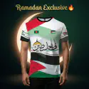 Free Palestine Islamic Four Part Half Sleeve Sublimation Print T- Shirt FP01