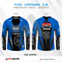 Yamaha Fz-S Version 3 Blue Bike Full Sleeve Four Part Sublimation Print For Premium Bike T-Shirt -AS16