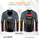 Yamaha Fz-S Version 3 Gray Bike Full Sleeve Four Part Sublimation Print For Premium Bike T-Shirt -AS17