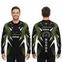 Honda X-Blade Green Bike Full Sleeve Four Part Sublimation Print For Premium Bike T-Shirt - AS05