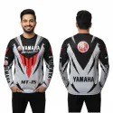 Yamaha Mt-15 White Bike Full Sleeve Four Part Sublimation Print For Premium Bike T-Shirt - AS15