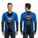 Yamaha Fz-S Version 3 Blue Bike Full Sleeve Four Part Sublimation Print For Premium Bike T-Shirt -AS16
