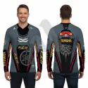 Yamaha Fz-S Version 3 Gray Bike Full Sleeve Four Part Sublimation Print For Premium Bike T-Shirt -AS17