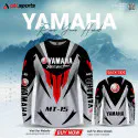 Yamaha Mt-15 White Bike Full Sleeve Four Part Sublimation Print For Premium Bike T-Shirt - AS15