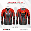 Fazer Red Bike Full Sleeve Four Part Sublimation Print For Premium Bike T-Shirt - AS26