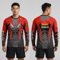 Fazer Red Bike Full Sleeve Four Part Sublimation Print For Premium Bike T-Shirt - AS26
