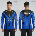 Suzuki Gixer Sf Blue Full Sleeve Four Part Sublimation Print For Premium Bike T-Shirt-AS21