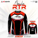 Apache 4v Bike Full Sleeve Four Part Sublimation Print For Premium Bike T-Shirt - AS28