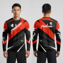 Pulsar Red Bike Full Sleeve Four Part Sublimation Print For Premium Bike T-Shirt - AS23