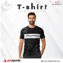 'Alhamdulillah' Black Half Sleeve Four Part Sublimation Print For T-Shirt -Code: AS120