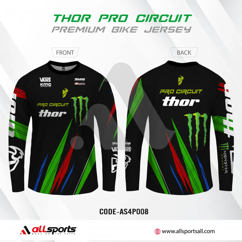 Thor pro circuit Bike T-shirt Full Sleeve (4 part sublimation print)-AS4P008