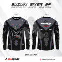 Suzuki Gixer Sf Black Full Sleeve Four Part Sublimation Print For Bike T-Shirt -AS4P071