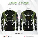  Honda X-Blade Green Full Sleeve Four Part Sublimation Print For Bike T-Shirt -AS4P074