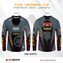 YAMAHA FZS VERSION 3.0 GREY COLOUR BIKE T-SHIRT FULL SLEEVE (4 PART SUBLIMATION PRINT)-AS4P077