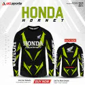 Honda Hornet Green Full Sleeve Four Part Sublimation Print For Bike T-Shirt-AS4P052