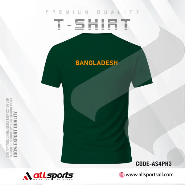 Bangladesh men's four part half sleeve Sublimation Print T- Shirt - AS38