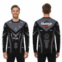 Suzuki Gixer Sf Black Full Sleeve Four Part Sublimation Print For Bike T-Shirt -AS4P071