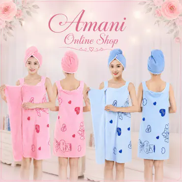 Microfiber Bath towel & Hair Towel Combo for Adults