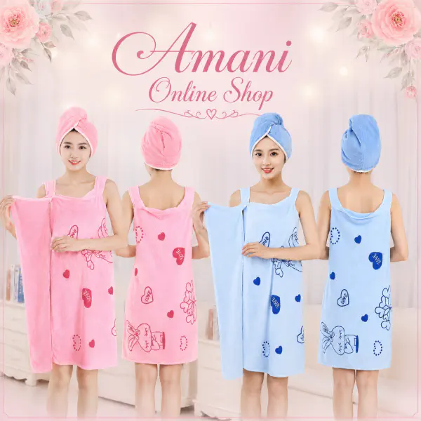 Microfiber Bath towel & Hair Towel Combo for Adults