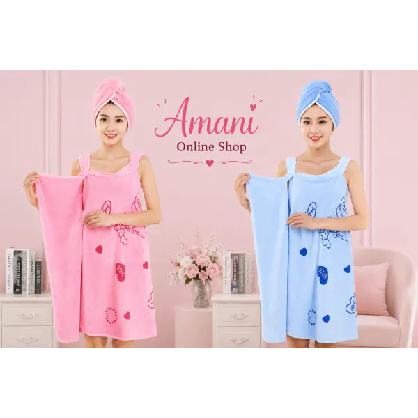 Microfiber Bath towel & Hair Towel Combo for Adults
