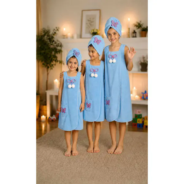 Baby Bath Towel & Hair Towel Combo Set