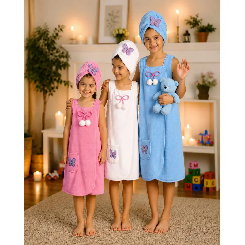 Baby Bath Towel & Hair Towel Combo Set