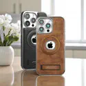 Mattel MagSafe JINDUKA ORIGINAL LEA Stand Logo Hole Leather Case PU Leather Electroplated Bezel Case.আইফোন কভার মোবাইল না 