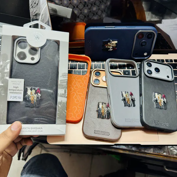 Premium 3Santaa case leather  texture case