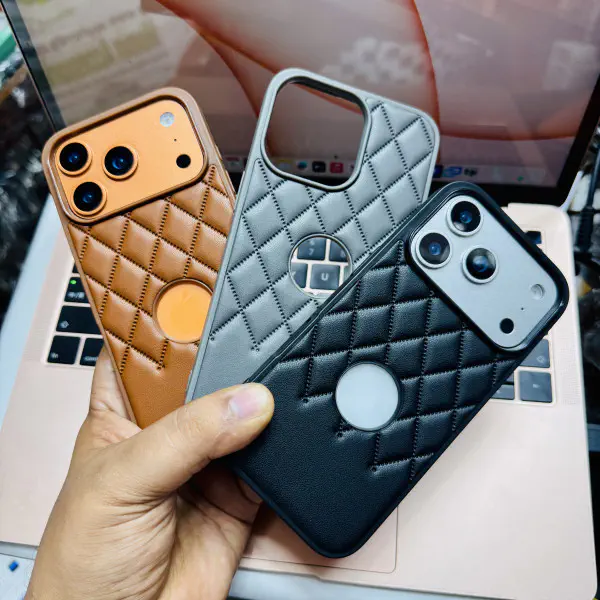 Suitable cross border premium leather logo cut soft case