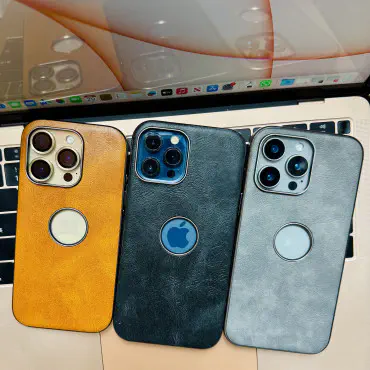 Apple Logo Hole IBen Premium Lather Side Soft Electric Basal  Case 