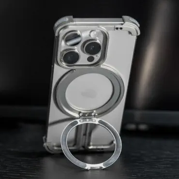 Flexible Shockproof Highly Metal Protective Pivot Guard Werless Magnetic Ring Stand Anti scratch Case