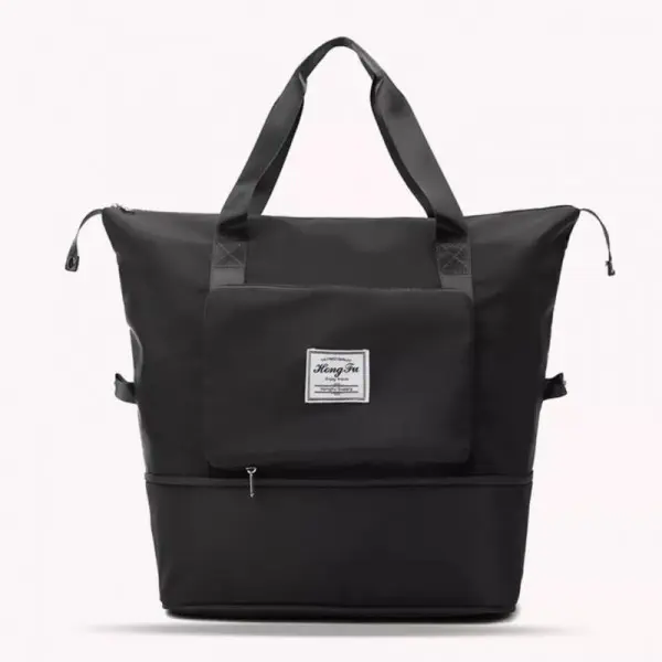 Super Large Capacity Folding Bag Travel Bag (Black)