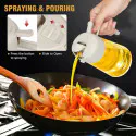 2 in 1 Oil Sprayer and Oil Dispenser Bottle (গ্লাস বডি)