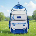 Academy Style Waterproof School Book Bag(Blue Color)