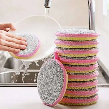 ( ১০ পিস সেট )Double-Sided Dishwashing Sponge