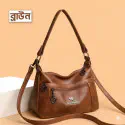 2026 Trending Stylish Soft PU leather Hand bag (Brown)