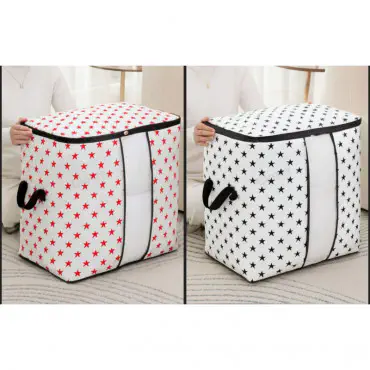 ২ পিস-New Star Printed Quilt Storage Bag ( Vertical)