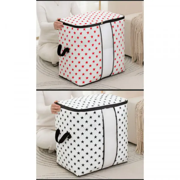 ২ পিস-New Star Printed Quilt Storage Bag ( Vertical)